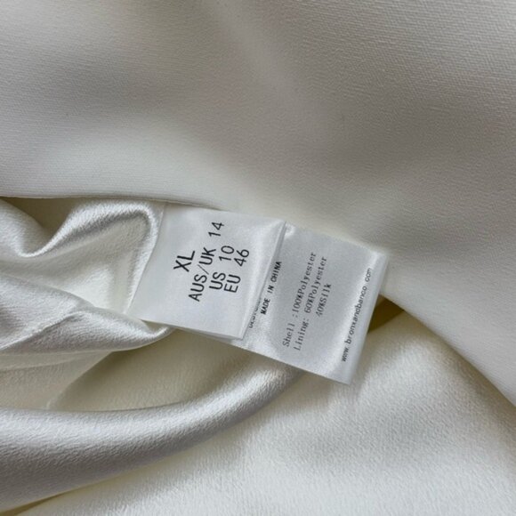 🆕 BRONX & BANCO 🧿 NWOT Stella Asymmetrical Bridal Gown, White - Sz XL / US 10 - Picture 16 of 16